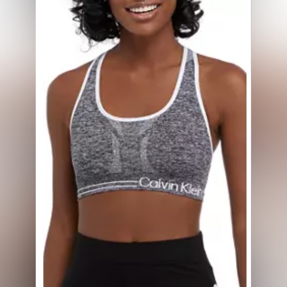 Calvin Klein Performance Medium Impact Reversible Seamless Sports Bra-S - Picture 1 of 4